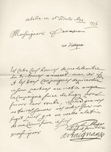 Letter from d